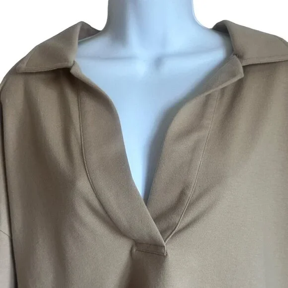 NWOT - Banana Republic Johnny Collar Polo in Whiskey Brown Size XL - Picture 3 of 9